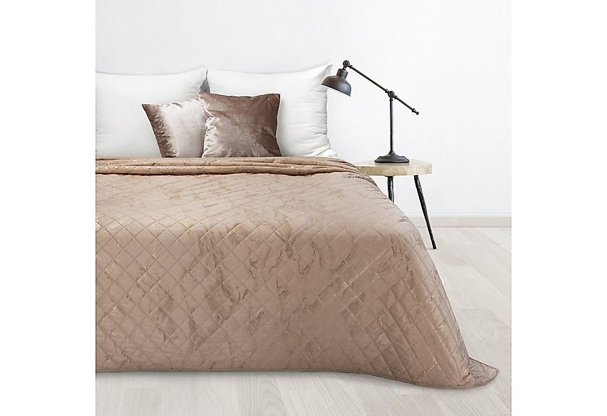 Design91 Tagesdecke Mikrofaser Sommerdecke Bettüberwurf Goldendes Muster, K günstig online kaufen