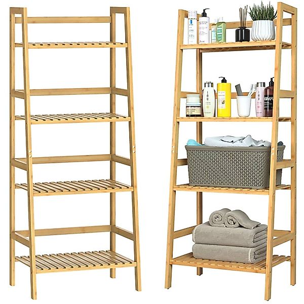 Casaria Standregal, Bambus 4 Ebenen 123x48x32cm günstig online kaufen