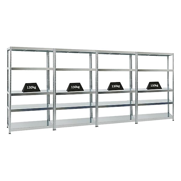 PROREGAL Mega Deal 4x Schwerlastregal Steel Eagle HxBxT 180 x 100 x 40 cm F günstig online kaufen