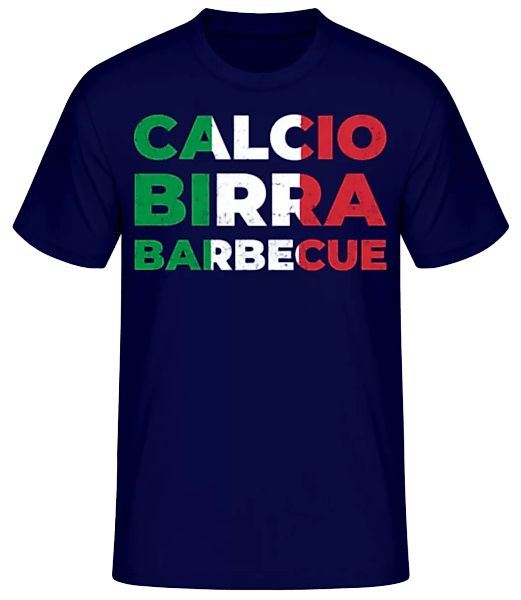 Calcio Birra Barbecue · Männer Basic T-Shirt günstig online kaufen