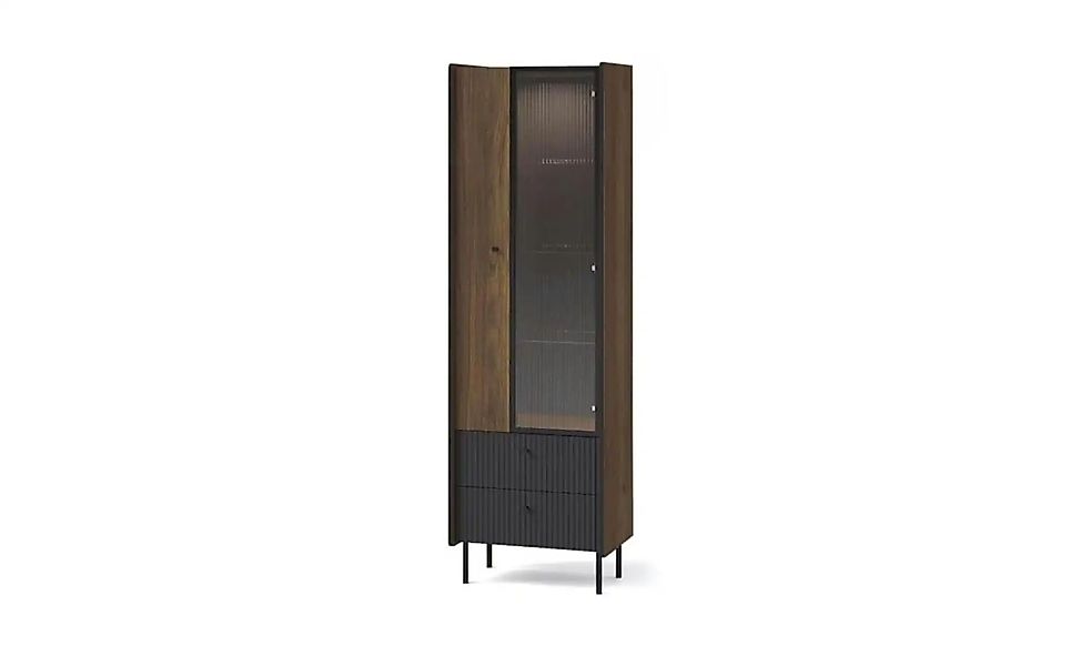 Vitrine   ¦ holzfarben ¦ Maße (cm): B: 59 H: 190 Schränke > Vitrinen - Höff günstig online kaufen