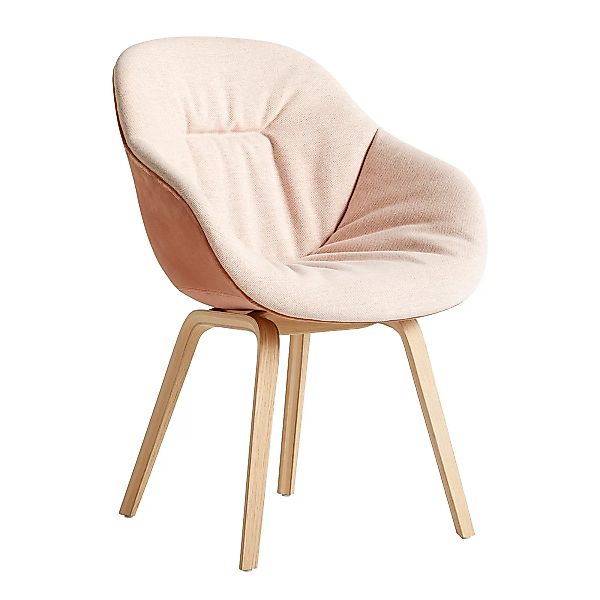 HAY - About a Chair AAC 123 Soft Duo Armlehnstuhl - hellrosa/rotbraun/Sitz günstig online kaufen