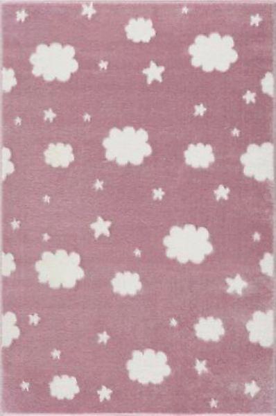 Happy Rugs Kinderteppich Nighttime rosa/weiß Gr. 120 x 180 günstig online kaufen