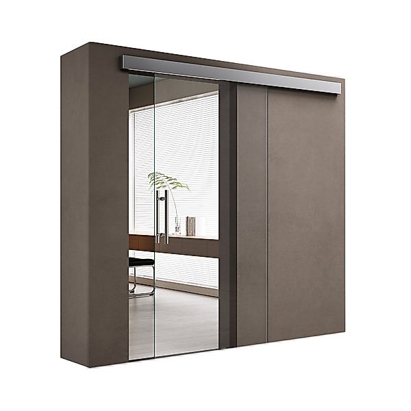 doporro Glasschiebetür komplettset Zimmertür glas H:2050mm günstig online kaufen