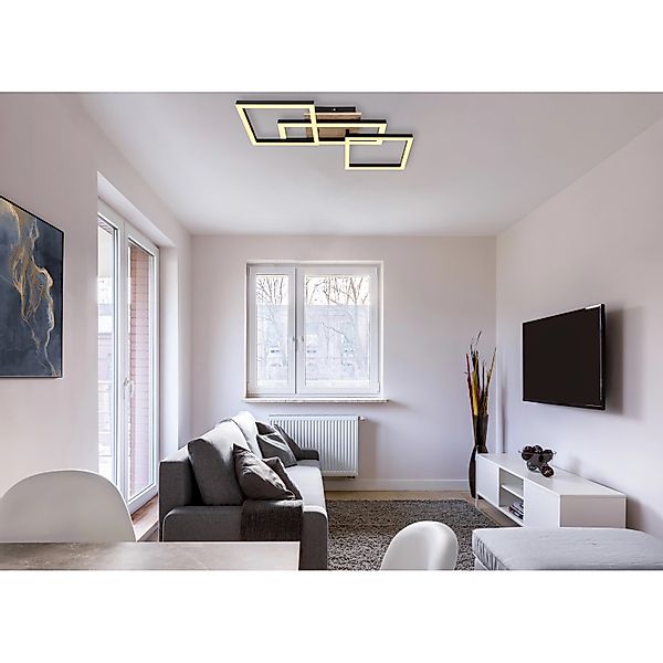 Globo Lighting Deckenleuchte   ¦ schwarz ¦ Maße (cm): B: 70 H: 12 T: 31.0 L günstig online kaufen