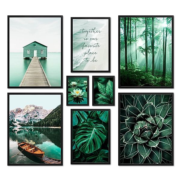 ARTFAVES Bilder-Collage Poster Set - Petrol günstig online kaufen