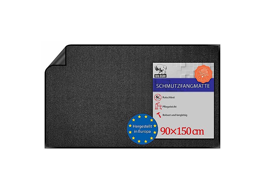BigDean Fußmatte Schmutzfangmatte 90x150 cm Anthrazit – rutschfeste Made in günstig online kaufen