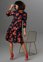 Aniston CASUAL Tunikakleid mit Klatschmohn-Blumen bedruckt günstig online kaufen