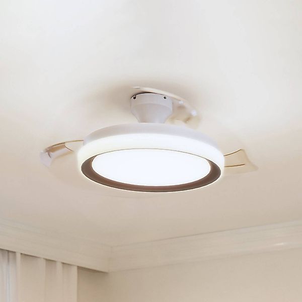Philips LED-Deckenventilator Bliss, gold/weiß, leise, CCT günstig online kaufen