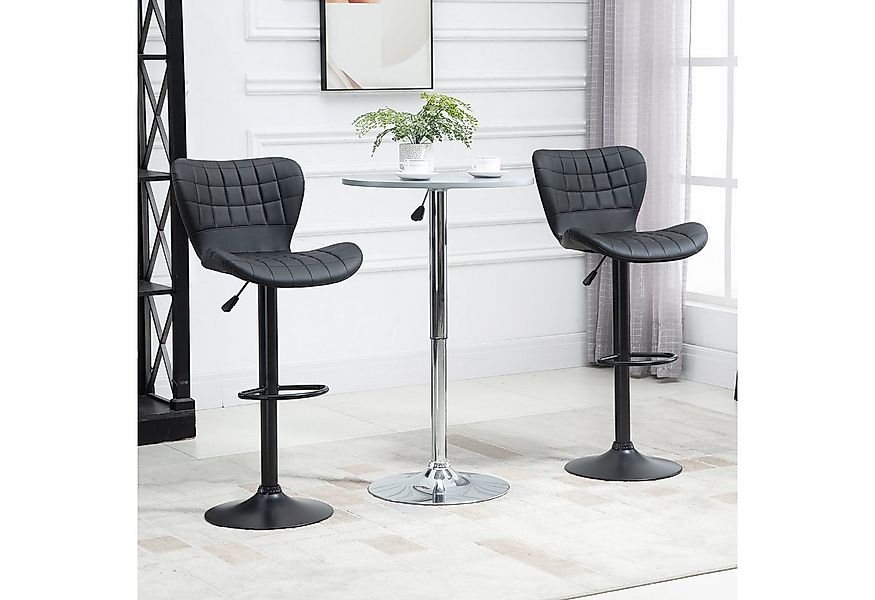 HOMCOM Barhocker Drehstuhl mit Rückenlehne (Tresenhocker, 2 St., Barstuhl), günstig online kaufen