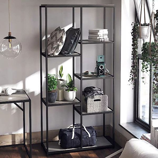 Offenes Esszimmerregal schwarz in modernem Design 180 cm hoch günstig online kaufen