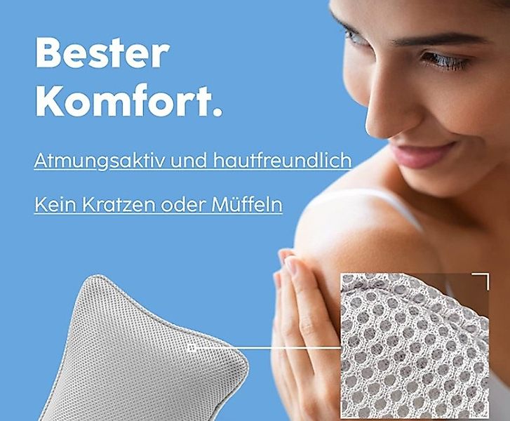 XDeer Nackenstützkissen Badewannenkissen mit Saugnäpfen,Badewannenkissen Na günstig online kaufen