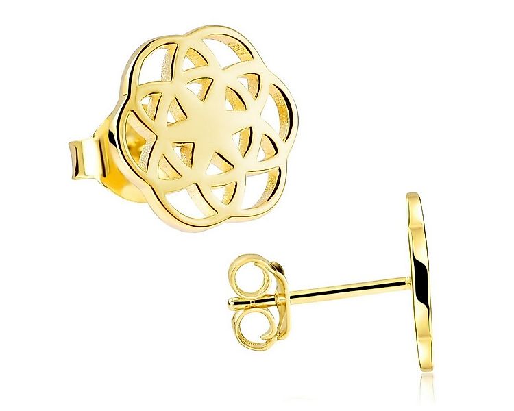 Materia Paar Ohrstecker Lebensblume / Blume des Lebens SO-384-gold, aus 925 günstig online kaufen