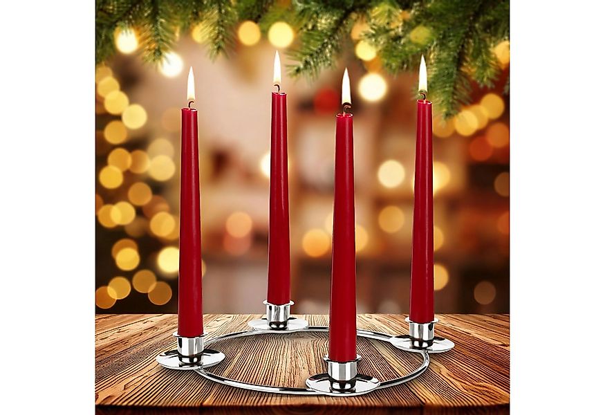 BRUBAKER Adventskranz Kerzenhalter für 4 Kerzen - 22 cm Adventsring für Sta günstig online kaufen