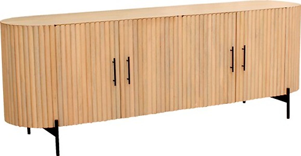 SIT Sideboard, (1 St.), Kommode, Lamellen-Design im Retro Stil, Breite 190 günstig online kaufen