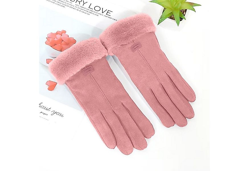 MODFU Fleecehandschuhe Touchscreen-Handschuhe Winterhandschuhe mit Plüschfu günstig online kaufen