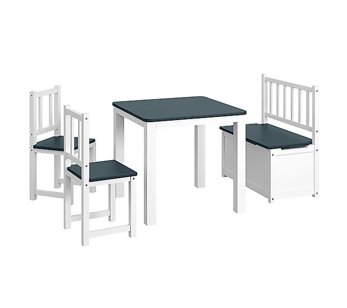 Bellabino Kindersitzgruppe Sora, (2 Stühle, 1 Sitzbank und 1 Tisch), Holzsi günstig online kaufen
