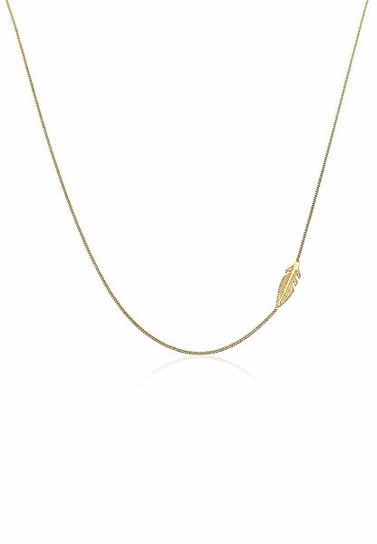 Elli Kette mit Anhänger Feder Boho günstig online kaufen