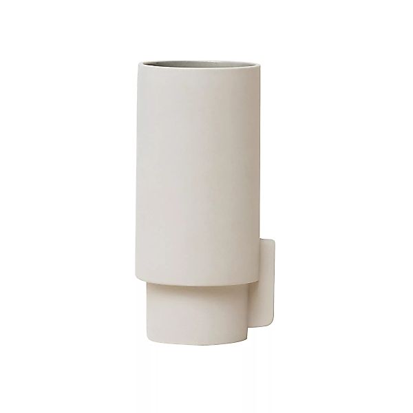 Form & Refine - Alcoa Vase L - hellgrau/matt/H x Ø 21x9,5cm/Innen glänzend günstig online kaufen