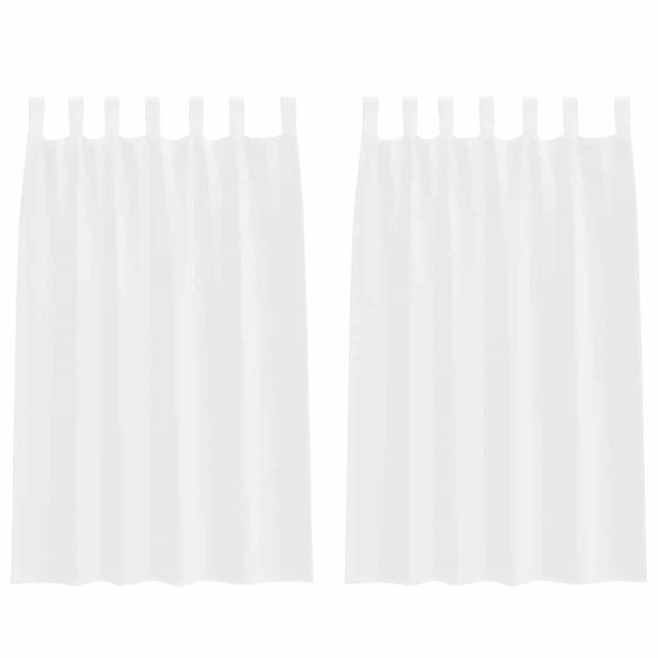 vidaXL Voile-Vorhänge 2 Stk Weiß 140x175cm Polyester 4108033 günstig online kaufen