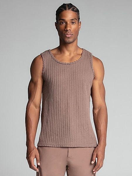 Siksilk Tanktop SikSilk Herren Braunes Texturiertes Tanktop günstig online kaufen