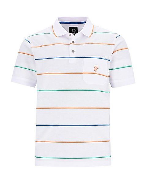 Hajo Poloshirt gestreiftes Poloshirt in Strukturmix günstig online kaufen