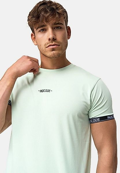 Indicode T-Shirt Herren Lutzy Shirt Tee Herrenshirt mit dezentem Logoprint günstig online kaufen