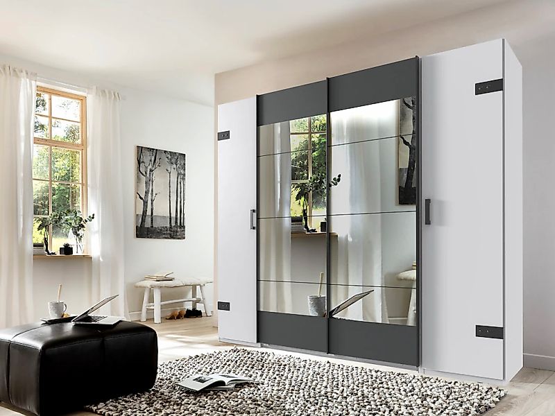 Wimex Schwebetürenschrank "Stockholm, Schlafzimmerschrank mit Industrial-Lo günstig online kaufen