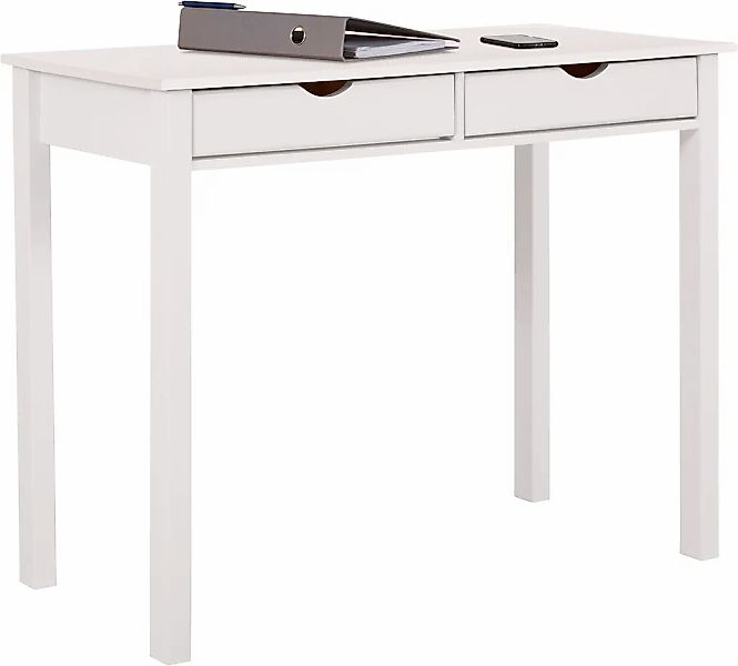 Home affaire Schreibtisch "Gava" Kiefernholz, Griffmulden, unterschiedliche günstig online kaufen