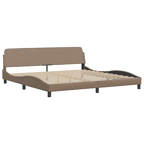 furnicato Bettgestell "Dover" Cappuccino-Braun 200x200 cm Kunstleder (1-tlg günstig online kaufen