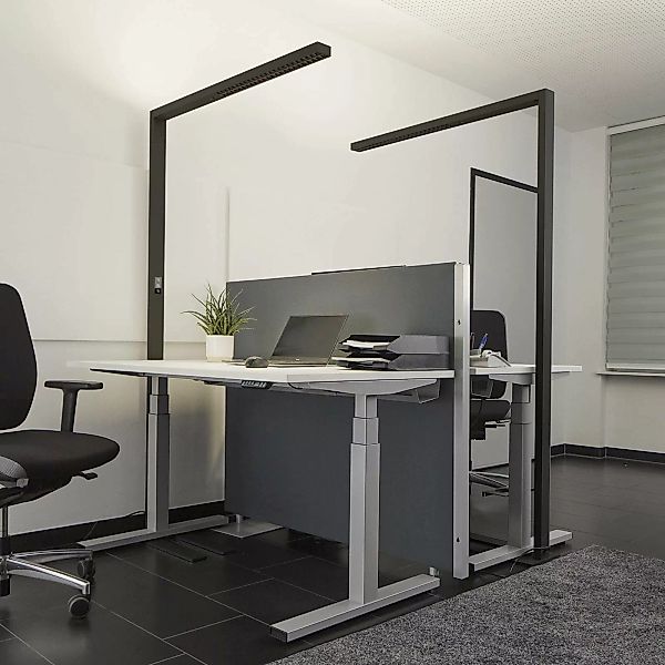 Arcchio LED-Büro-Stehlampe Jolinda, 2er-Set, schwarz, 4.000K günstig online kaufen