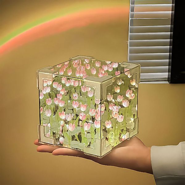 BlingBin LED Nachtlicht DIY Tulpenwürfel Spiegel günstig online kaufen
