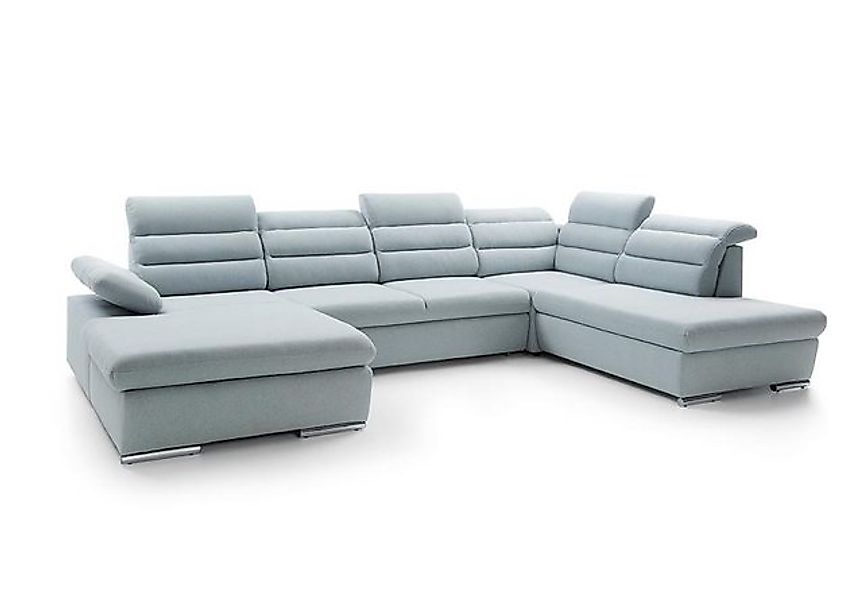 JVmoebel Ecksofa Ecksofa U-Form Couchgarnitur Schlaffunktion Wohnlandschaft günstig online kaufen