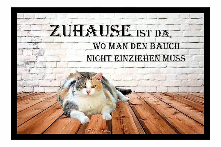 Ladreas Fußmatte Schmutzfangmatte Zuhause Bauch Katze rutschfest F759, 60x4 günstig online kaufen