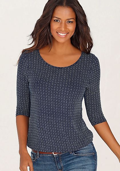 LASCANA 3/4-Arm-Shirt "mit modischem Cut-out", (2er-Pack), aus weichem Visk günstig online kaufen
