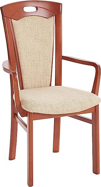 Home affaire Esszimmerstuhl FERDI, Armlehnstuhl, Made in Italy, Massivholz, günstig online kaufen