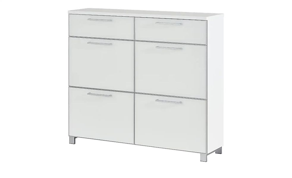Schuhschrank  Duna ¦ weiß ¦ Maße (cm): B: 121 H: 108 T: 31.0 Garderoben & K günstig online kaufen