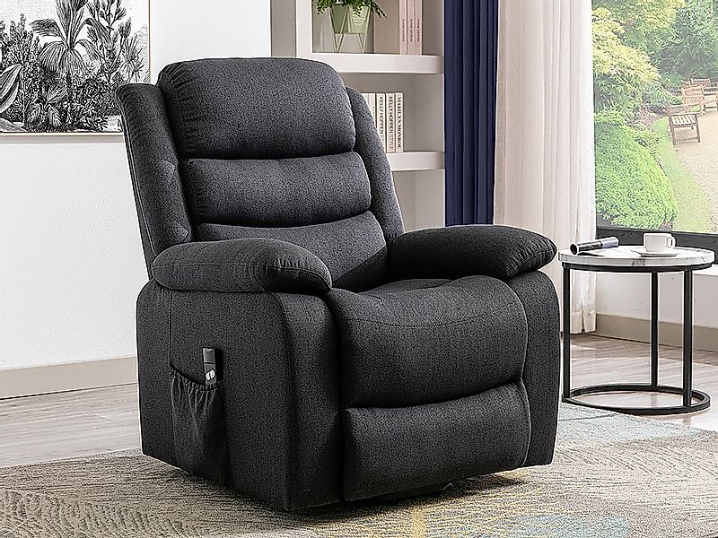 Relaxsessel Fernsehsessel - Stoff - Anthrazit - NADINE günstig online kaufen