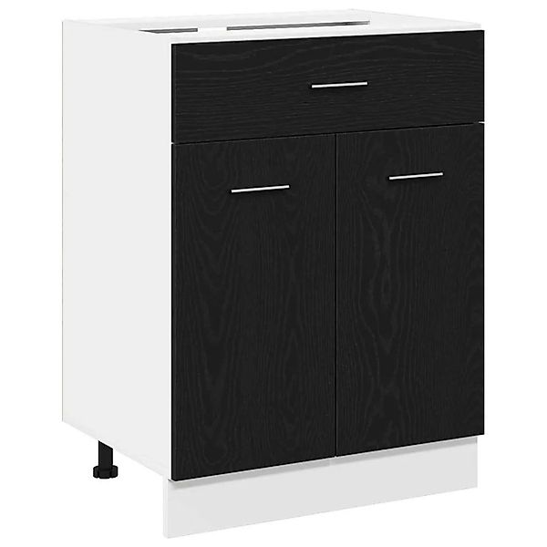 vidaXL Hängeschrank mit Regal Schwarz Eichen-Optik 60 x 46 x 81,5 cm 863267 günstig online kaufen