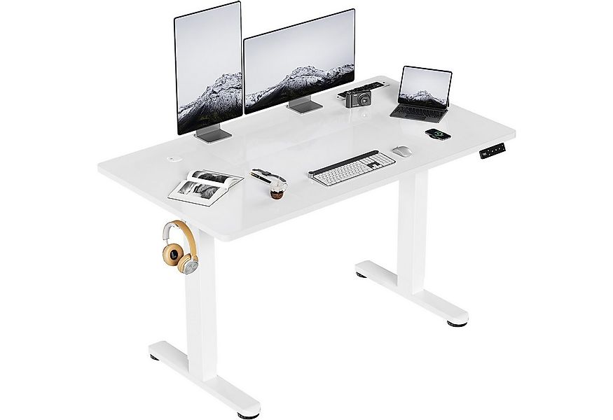HOMALL Schreibtisch Höhenverstellbar mit 3-Buchsen und 2-USB-Ports mit kabe günstig online kaufen
