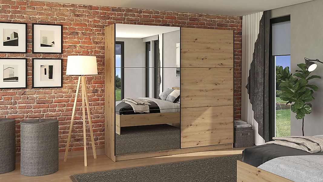 INOSIGN Schwebetürenschrank Sierra Kleiderschrank mit Spiegel günstig online kaufen