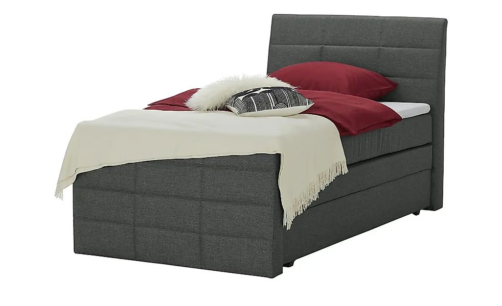 Boxspringbett mit Bettkasten und Topper Baron ¦ schwarz ¦ Maße (cm): B: 109 günstig online kaufen