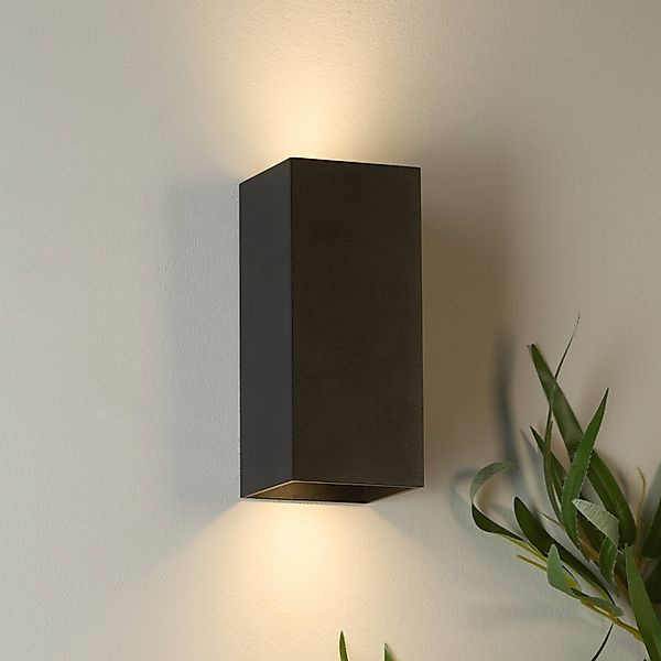 Wandlampe London Square, schwarz, Höhe 15 cm, Metall, 2-flg. günstig online kaufen