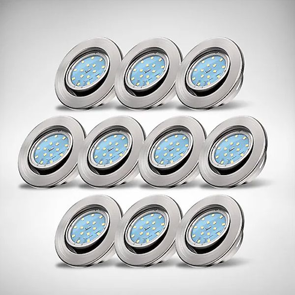 B.K.Licht LED Einbauleuchten-Set, 10-teilig, LED fest integriert, Ø 8,60 cm günstig online kaufen