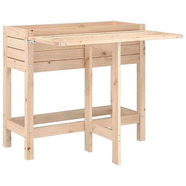 vidaXL Blumentopf Pflanzkübel mit Klapptisch Massivholz günstig online kaufen