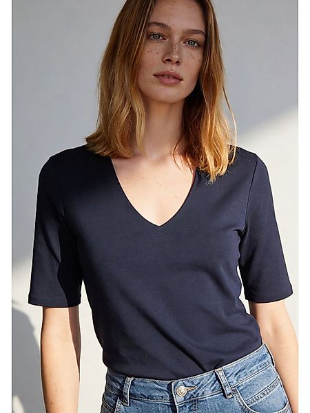 MORE&MORE Kurzarmshirt elastisches Basic-Halbarmshirt günstig online kaufen