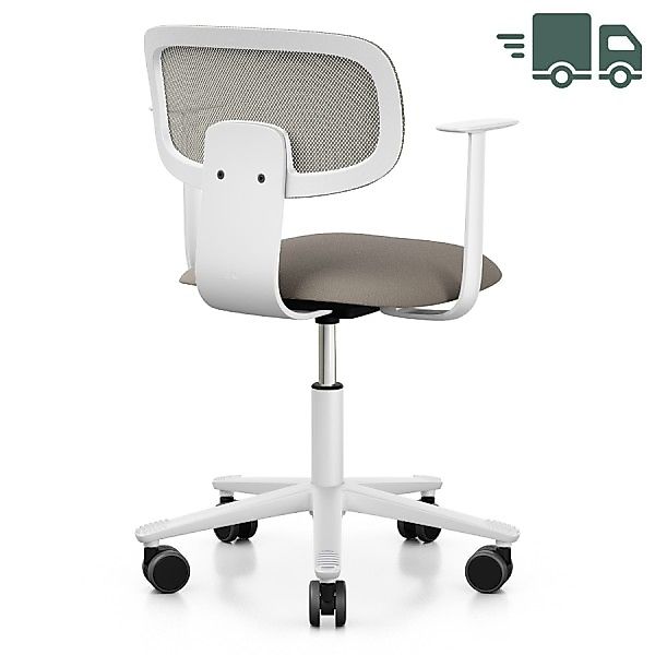 HAG Tion mesh 2340 | Bürostuhl weiß | Netzrücken | Stoff Select beige günstig online kaufen