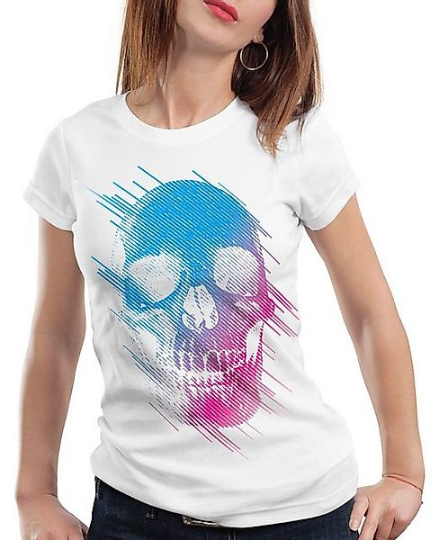 style3 T-Shirt Neon Skull totenkopf schädel rocker hipster tattoo festival günstig online kaufen