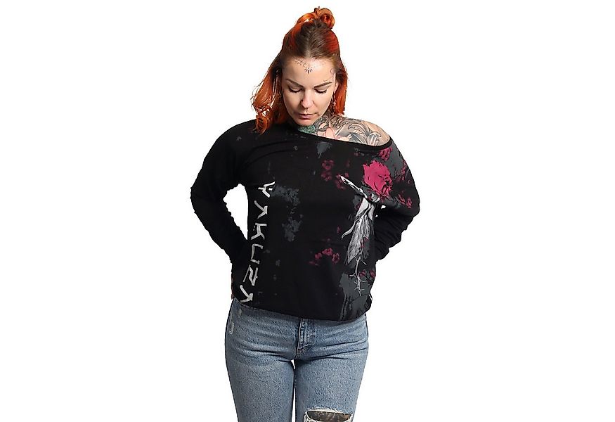 YAKUZA Langarmshirt Rose Scratch im Boyfriend Look günstig online kaufen