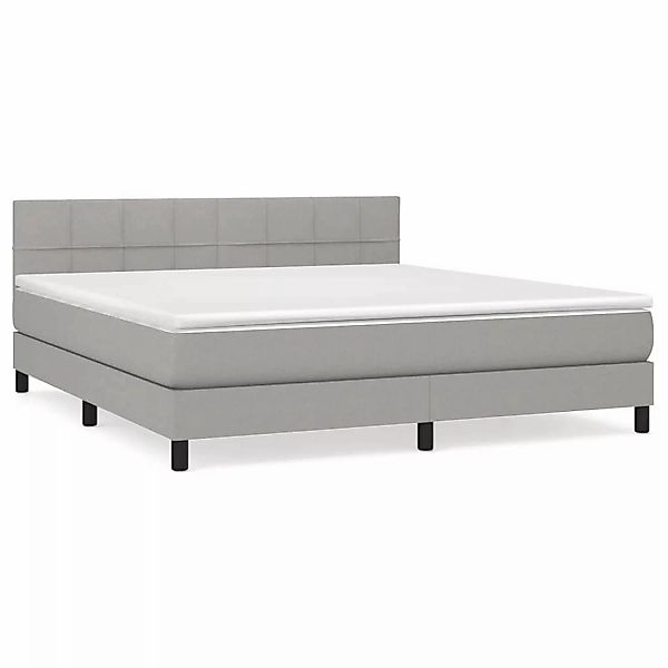 vidaXL Boxspringbett mit Matratze Hellgrau 180x200 cm Stoff1399678 günstig online kaufen